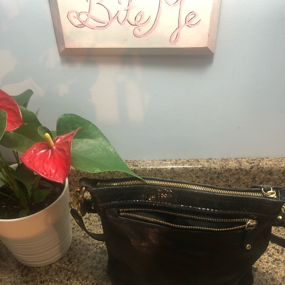 Coach Black Crossbody Hobo Purse - Picture 2 of 8